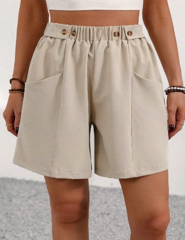 Pantaloni scurti SHEIN CURVE, bej