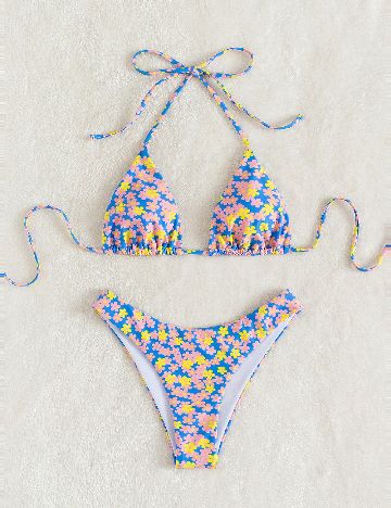 Costum de baie SHEIN, floral print