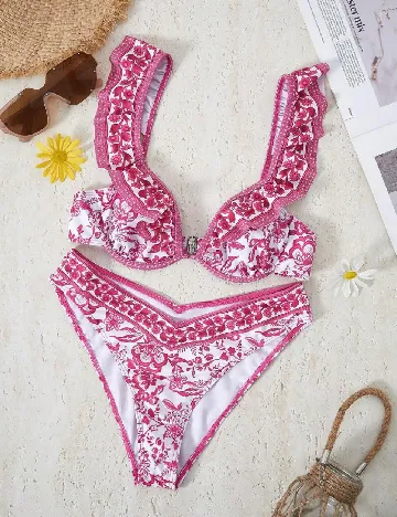 Costum de baie SHEIN, roz