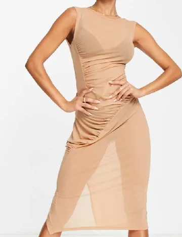 Rochie medie AmyLynn, maro Maro