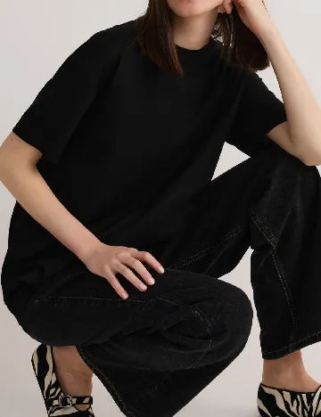 Tricou Reserved, negru Negru