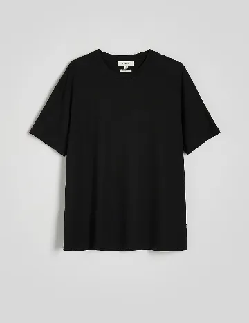 Tricou Reserved, negru Negru