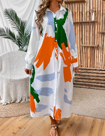 Rochie lunga SHEIN, mix culori Alb