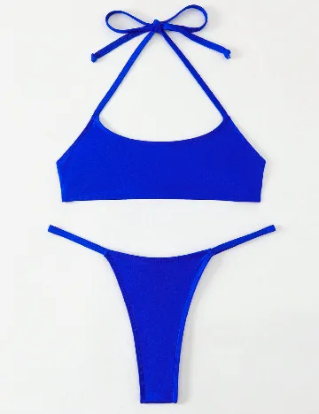 Costum de baie SHEIN, albastru Albastru