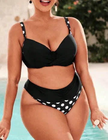 Costum de baie SHEIN CURVE, negru Negru