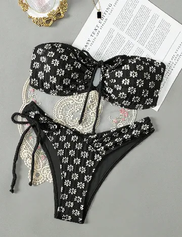 Costum de baie SHEIN, negru Negru