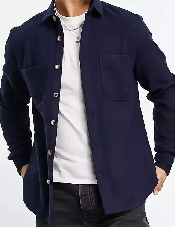 Jacheta ASOS, bleumarin Alb