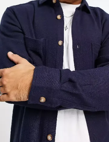 Jacheta ASOS, bleumarin Alb