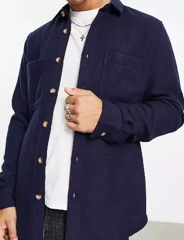 Jacheta ASOS, bleumarin Alb
