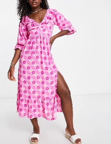 Rochie medie Miss Selfridge, roz Roz