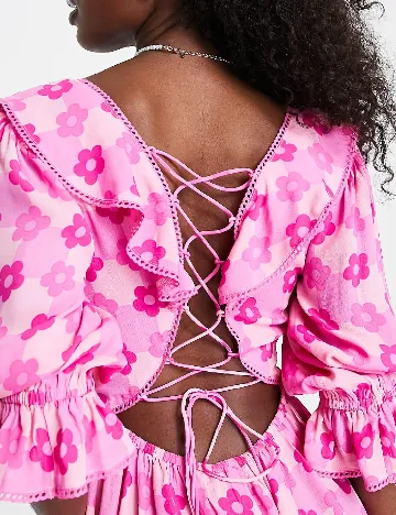 Rochie medie Miss Selfridge, roz Roz