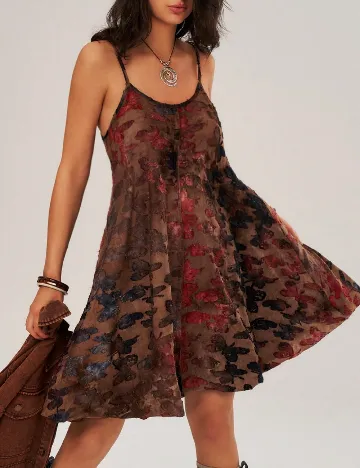 Rochie scurta SHEIN, maro Maro