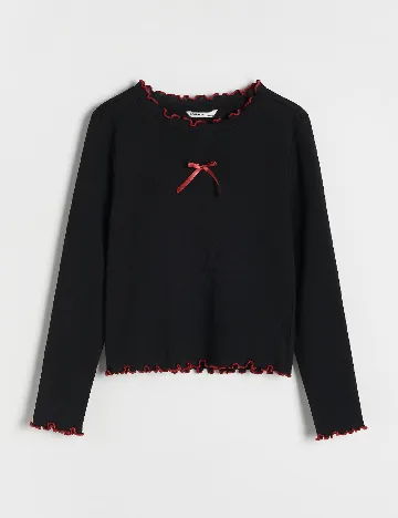 Bluza Reserved, negru Negru