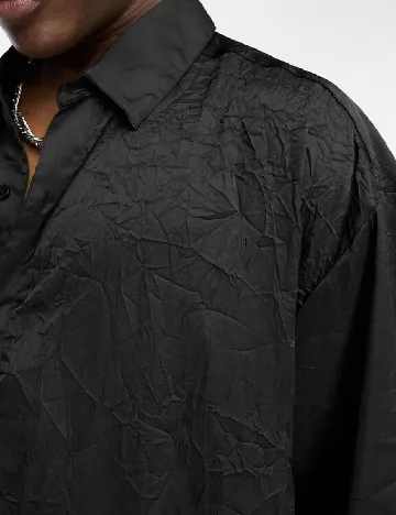 Camasa COLLUSION, negru Negru