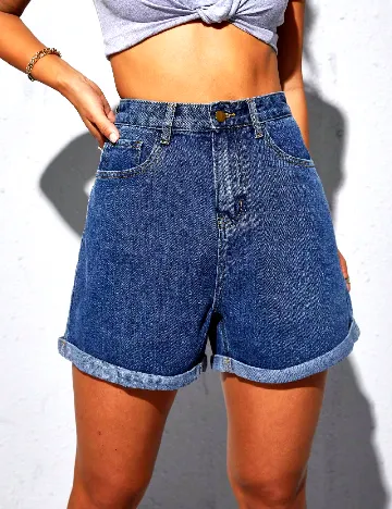 Pantaloni scurti SHEIN, albastru Albastru