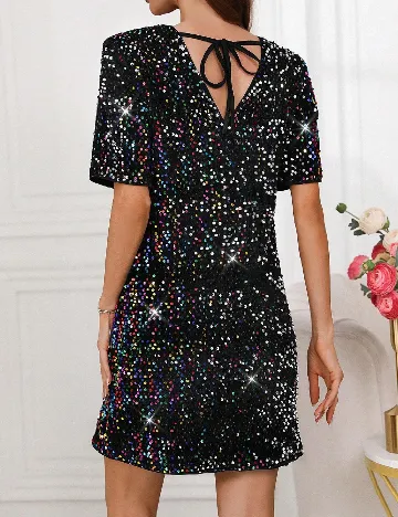 Rochie scurta SHEIN, mix culori Negru