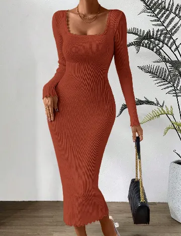 Rochie lunga SHEIN, caramiziu Maro