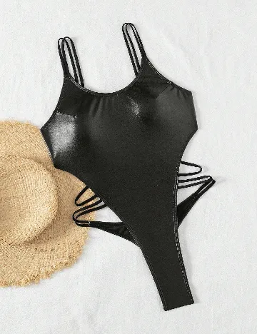 Costum de baie SHEIN, negru Negru