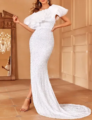 Rochie lunga Faeriesty, alb Alb