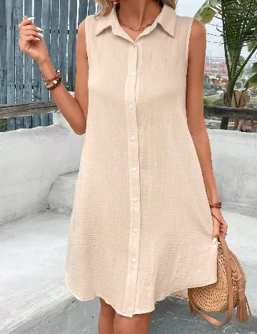 Rochie scurta SHEIN, crem