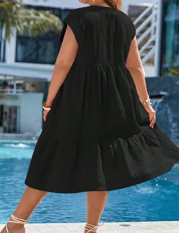 Rochie medie SHEIN CURVE, negru Negru
