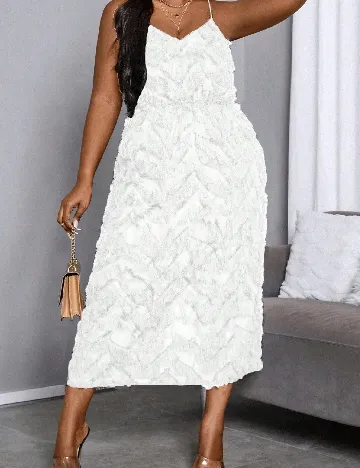 Rochie medie SHEIN CURVE, alb Alb