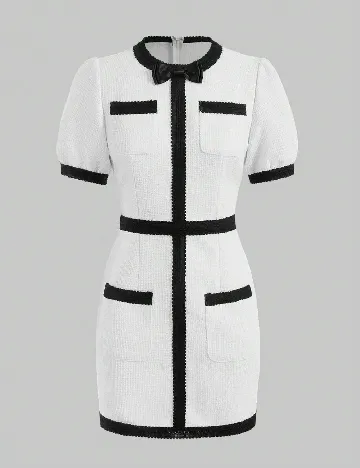 Rochie scurta SHEIN, alb Albastru