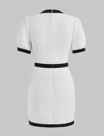 Rochie scurta SHEIN, alb Albastru