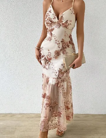 Rochie lunga SHEIN, crem Crem