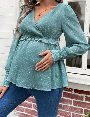 Bluza SHEIN Maternity, verde Verde