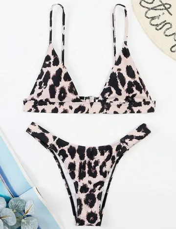 Costum de baie SHEIN, animal print Animal print