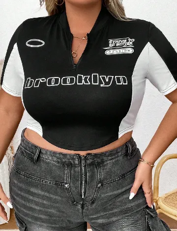 Top SHEIN CURVE, negru Negru
