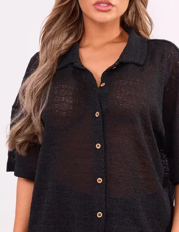 Camasa PRETTYLITTLETHING, negru Negru