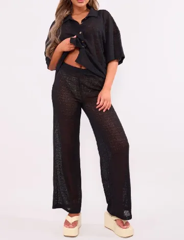 Camasa PRETTYLITTLETHING, negru Negru