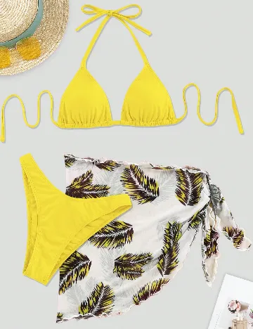 Costum de baie SHEIN, galben Galben