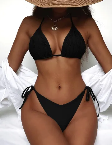 Costum de baie SHEIN, negru Negru