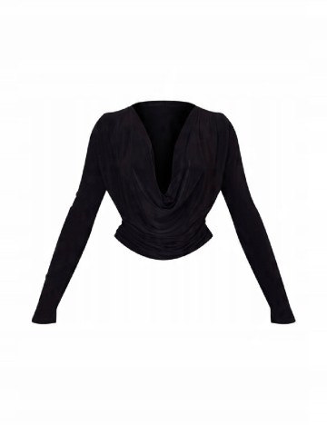 Bluza PRETTYLITTLETHING, negru