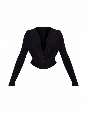 Bluza PRETTYLITTLETHING, negru