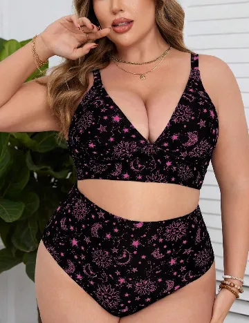 Costum de baie SHEIN CURVE, negru Negru