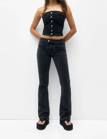 Top Pull&Bear, negru