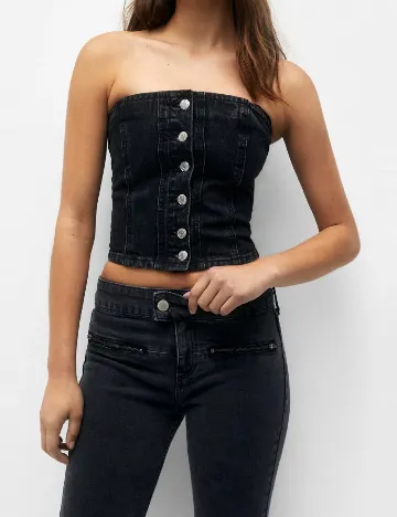 Top Pull&Bear, negru