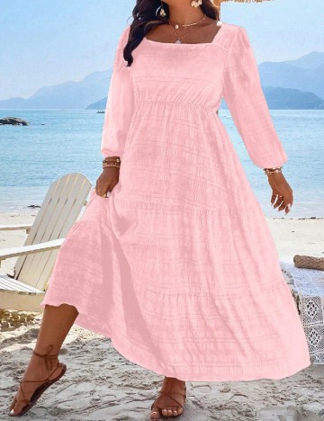 Rochie lunga SHEIN CURVE, roz