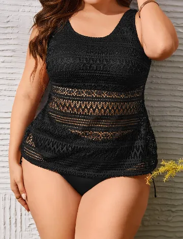 Costum de baie SHEIN CURVE, negru Negru