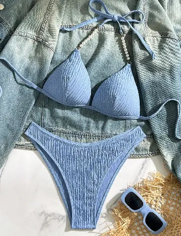 Costum de baie SHEIN, albastru Albastru