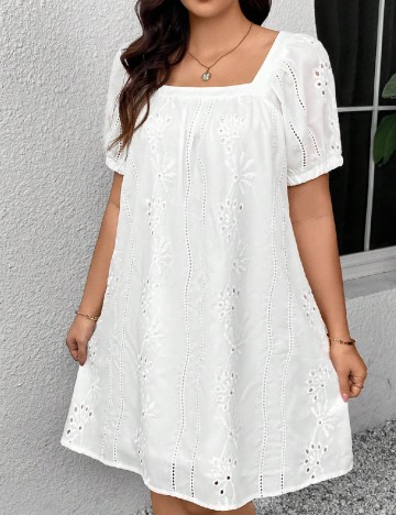 Rochie scurta Emery Rose, alb