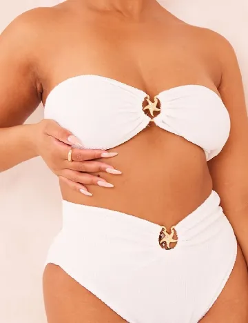 Sutien de baie PRETTYLITTLETHING Plus Size, alb Alb