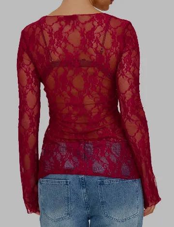 Bluza PRETTYLITTLETHING, visiniu Rosu