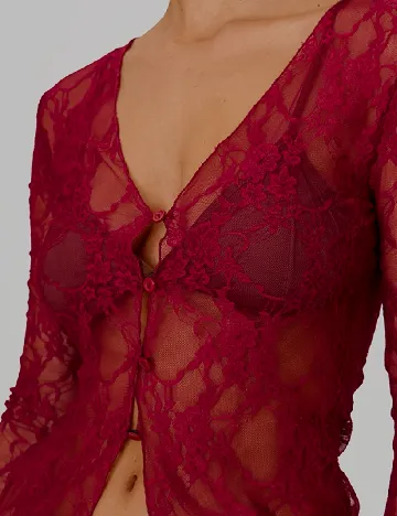 Bluza PRETTYLITTLETHING, visiniu Rosu
