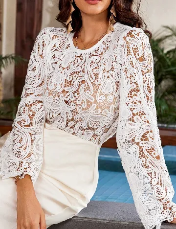 Bluza SHEIN, alb Alb