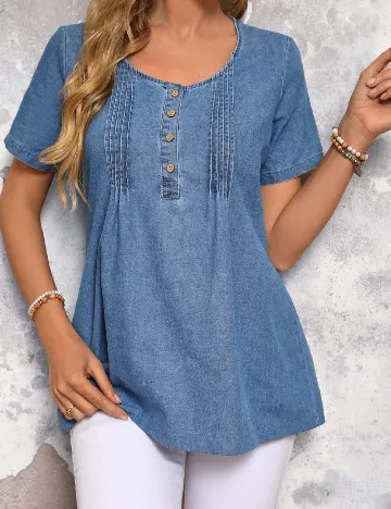 Bluza SHEIN, albastru Albastru